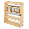Rev-A-Shelf 449UT Maple | 7-1/2" 3-Bin 2-Shelf Base Cabinet Utensil Pullout Organizer with Soft-Close Slides, 449UT-BCSC-7C | 449UTBCSC7C