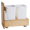 Rev-A-Shelf 4WC Series Bottom Mount Waste Containers | Double 35 Qt, 14 1/4"W x 21 3/4"D x 19 1/4""H, Double 35 Qt | 4WC18DM2