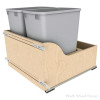 Rev-A-Shelf 4WCSC 12" Maple Bottom Mount Waste Pullout with | 32QT | 4WCSC2432DM2