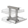 Rev-A-Shelf 5PSP Series Chrome Blind Corner Optimizer | 26-1/4" (667 mm) W x 20-1/4" (514 mm) D x 21" (533 mm) H, Soft-Close Blind Corner Optimizer - Non-Handed | 5PSP15SCCR