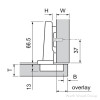 Blum CLIP Top Inserta | Soft-Close BLUMOTION Full Overlay Face-Frame;Frameless Hinges Onyx, 110deg Toolless - 71B3590-ONYX | 71B3590OB