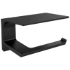 Liberty Hardware Pivotal Toilet Paper Holder with Shelf | Matte Black | 79956BL