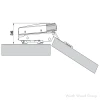 BLUMOTION Soft-Closing 973A Add-On for Straight Arm Hinges, 500/Bulk Box | 973A050001