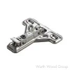 Salice Domi Cam Adjustable | Face Frame Mounting Plate, Nickel-Plated, Screw-On, 4mm | BAU3L49