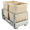 Rev-A-Shelf CH241419RM Series Hamper Bottom Mount Rev-A-Motion with Wire Bins Closet | Gray | CH241419RM217
