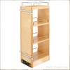 Rev-A-Shelf 448 Maple 4-Shelf Wall Organizer | 8" W x 26-5/32" H with Soft-Close Slides, 448-BBSCWC-8C | 448BBSCWC8C