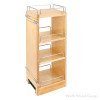Rev-A-Shelf 448 Maple 4-Shelf Wall Organizer | 9-1/2" W x 26-5/32" H with Soft-Close Slides, 448-BBSCWC-9C | 448BBSCWC9C