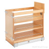 Rev-A-Shelf 448 Maple 11-3/4" 4-Shelf Base Cabinet Pullout Organizer with Soft-Close Slides, 448-BDDSC-11C | Base Organizers | 448BDDSC11C