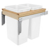 Rev-A-Shelf 4WCTM Series Top Mount Double Waste Containers | Double 50, 18"W x 23 1/4"D x 21 3/4"H, Double 50 | 4WCTM2150DM2