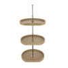 Rev-A-Shelf Wood Classic D-Shape Lazy Susan Sets | 3 shelf w/ 38" to 46" post, Dia: 20" | 4WLS27320536