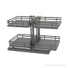 Rev-A-Shelf 53PSPE Two-Tier Blind Corner Kit for | 15" Opening and Soft-close Full extension Slides Orion Gray, Non-handed - 53PSPE-15SC-FOG | 53PSP15SCFOG