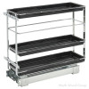 Rev-A-Shelf 548 Black 7-7/8" 3-Shelf Base Cabinet Pullout Organizer with Standard Slides, 548-BC-8C | Base Organizers | 548BC8C