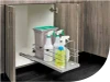 Rev-A-Shelf 5SBWCC 8-15/16" Metallic Silver Bottom Mount Waste Pullout with 1-8 Quart Silver metallic Bin Soft-Close, 5SBWCC-8S-1 | 5SBWCC8S1