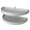 6882 White Polymer Half Moon 2 Shelf Lazy Susan, Rev-A-Shelf, | 6882-33-11-570 | 68823311570