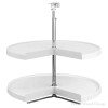 Rev-A-Shelf 6942 D White Polymer Pie-Cut Susan, Dependently Rotating 2 Tray Set with Hardware | 24" | 6942241152