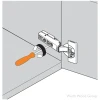Blum CLIP Top Soft-Close BLUMOTION Inset Overlay Face-Frame;Frameless Hinges Nickel, 95° Dowel - 71B9780, 95 DEG THICK DOOR | 71B9780