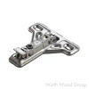 Salice Domi Cam Adjustable | Face Frame Mounting Plate, Nickel-Plated, Screw-On, 1mm | BAU3L19