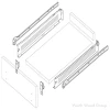 Metabox 320N Drawer Slide with 75lb Capacity, 3/4 Extension, Soft-Closing, 2", White, 14, 14" | CT320N3500C15