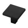 Hickory Hardware Skylight Series | Matte Black 1-1/4 in (32 mm) L x 1-1/4 in (32 mm) W Knob, -HH075341-MB | HH075341-MB
