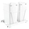 Rev-a-Shelf Double Pullout Waste Containers | 14-3/8" (365mm) W x 22" (559mm) D x 19-1/4" (489mm, Double 35 qt. Containers / FE Slides | RV18PB2S