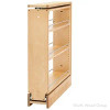 Rev-A-Shelf 438 Maple 6" 3-Shelf Base Cabinet Pullout Organizer with Standard Slides, 438-BC-6C | 438BC6C