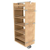 Rev-A-Shelf 448 Series W Soft-Close / Soft-Open Full Extension Slides | 14", 51-59-5/16"H x 22"D 6 Shelf, Maple Pantry Filler - 448-TPF51-14-1 | 448TP51141