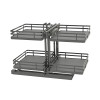 Rev-A-Shelf 53PSPE Two-Tier Blind Corner Kit for | 15" Opening and Soft-close Full extension Slides Orion Gray, Non-handed - 53PSPE-15SC-FOG | 53PSP18SCFOG