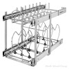 Rev-A-Shelf 5CW2 Chrome 11-3/4" 2-Shelf Cookware Organizer | 12" CHROME | 5CW21222SCCR