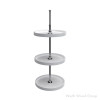 Rev-A-Shelf 6073 D White Polymer Full Circle Lazy Susan Independently Rotating, 3 Tray Set with Hardware | 20" | 60732011536