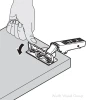 Blum CLIP Top Inserta Soft-Close BLUMOTION Inset Overlay Face-Frame;Frameless Narrow Aluminum Door Hinge Onyx, 95° Toolless - 71B9790-ONYX, 95 DEG THICK DOOR | 71B9790OB