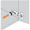 Blum CLIP Top Inserta Soft-Close BLUMOTION Inset Overlay Face-Frame;Frameless Narrow Aluminum Door Hinge Onyx, 95° Toolless - 71B9790-ONYX, 95 DEG THICK DOOR | 71B9790OB