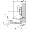 Blum CLIP Top Inserta Soft-Close BLUMOTION Inset Overlay Face-Frame;Frameless Narrow Aluminum Door Hinge Onyx, 95° Toolless - 71B9790-ONYX, 95 DEG THICK DOOR | 71B9790OB