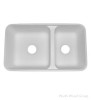 Wilsonart Double Offset Kitchen Reversible Sink No Overflow | Designer White | AD3016DW
