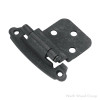 Belwith Keeler Hickory Hardware | Self-Close 3/8" Inset Face Mount Hinge, Screw-on Black Iron - P243-BI | P243BI