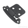 Belwith Keeler Hickory Hardware | Self-Close Variable overlay Face Mount Hinge, Screw-on Black Iron - P244-BI | P244-BI