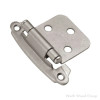 Belwith Keeler Hickory Hardware Self-Close Variable overlay Face Mount Hinge, Screw-on Satin Nickel - P244-SN | Frame Slab Sc | P244-SN