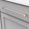 Berenson Lucent Cabinet Pull 12"c/c acrylic | CRYSACRYLIC WITH BRUSHED GOLDEN BRASS | PRO79CABGB