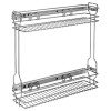Rev-A-Shelf 548 Chrome 5-1/2" 2-Shelf Base Cabinet Pullout Organizer | 5.5X19.75X19.5 | 54806CR