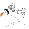 Blum CLIP Top Free Swinging Half Overlay Face-Frame;Frameless Hinges Nickel, 110° Screw-On - 70T3650.TL, 110 DEGREE | 70T3650TL