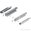 Legrabox Drawer System | 16", M Height, 3-9/16", 125lb Capacity Full-Extension with BLUMOTION, Stainless Steel | 770M40S0I