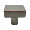 Berenson Brookridge Matte Black Square Knob | Verona Bronze | H264710VB