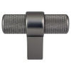 Berenson Radial Reign Matte Black and Modern Brushed Gold Knob | Slate | H50424SLT