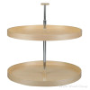 Rev-A-Shelf LD-4BW-062 28" D Banded Maple Full Circle Lazy Susan Independently Rotating, 2 Tray Set with Hardware, LD-4BW-062-28-1 | Ld Wood | LD4BW062281