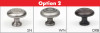 Berenson PRO Select 1 1/4" Knobs | Weathered Nickel, Option 1 | PROSE1WN