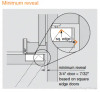 COMPACT BLUMOTION 39C hinges for full overlay | Cup Mount: Press-in, Overlay: 1 9/16" | 39C358B25