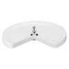 Rev-A-Shelf 6421 D White Polymer Kidney Shaped Lazy Susan Independently Rotating Tray | 24" | 6421241152