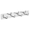 Rev-A-Shelf Chrome 1-7/8"W x 11-3/4"D Static Belt Rack, Steel - BRC-12NS-CR | Valet & Belt Racks | BRC12NSCR