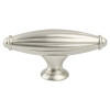 Berenson Advantage Plus 5 Knobs | Brushed Nickel, Letter: C, 1 3/16"H x 2 9/16"L x 11/16"W | H93911BPN