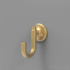 Refined Hook, 1-1/8"C/C, | BRUSHED GOLDEN BRASS | PRO92BGB