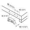 Tandem Universal Block, Rear Mount, White | T51700001
